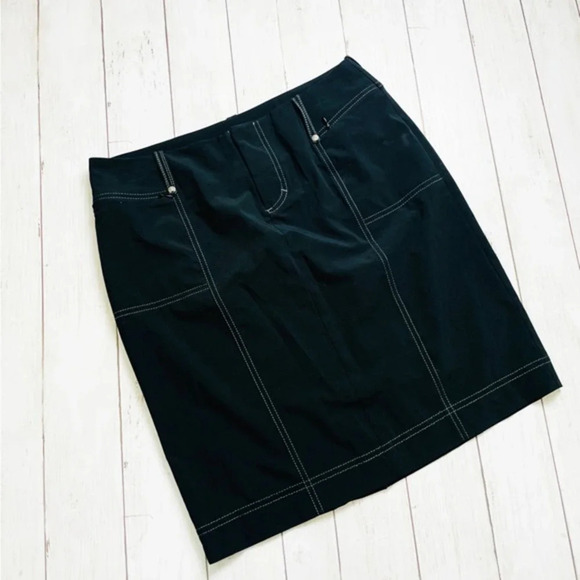 Athleta Black Active Outdoor Performance Skirt Size 6 - Picture 1 of 8